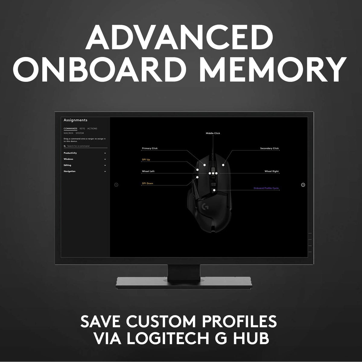 Logitech G502 HERO High Performance Wired Gaming Mouse, 11 Programmable Buttons, On-Board Memory, PC / Mac - Black