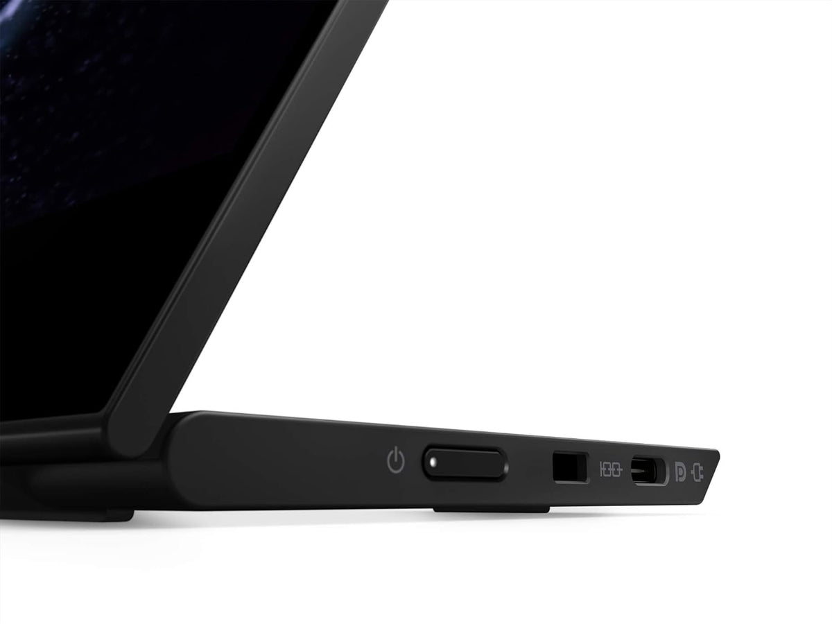 Lenovo Thinkvision M14T, 14 Inch (35.56 Cms) Fhd IPS 1920 x 1080  Monitor,Led, USB Port, 60Hz Refresh Rate,  Tilt, Height Adjust Stand (Raven Black)