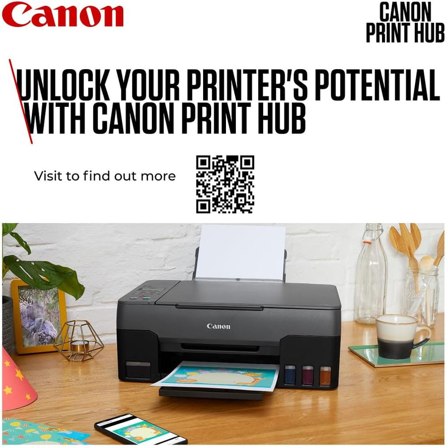 Canon PIXMA G3470 Wireless Colour 3-in-1 Refillable MegaTank Printer
