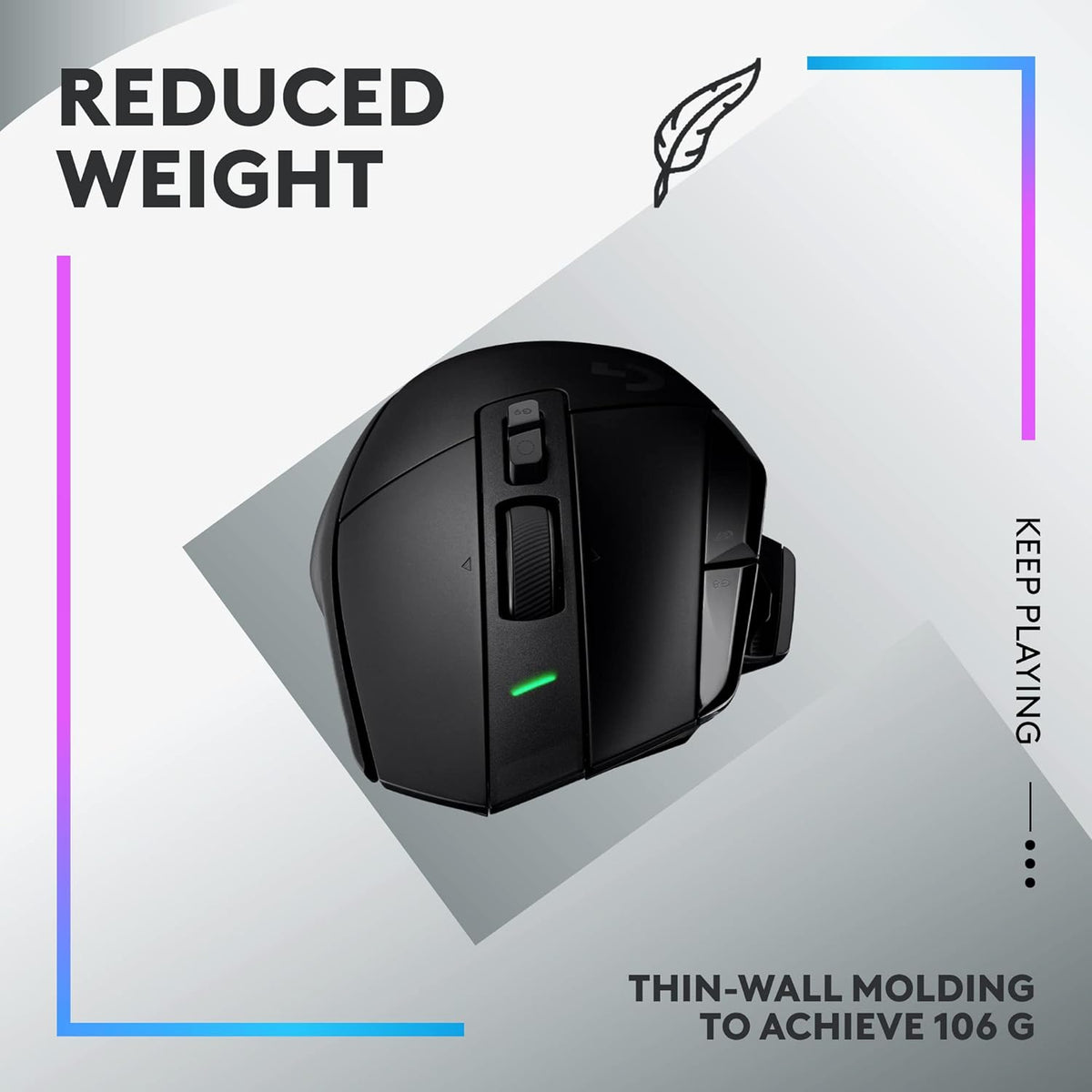 Logitech G502 X PLUS LIGHTSPEED Wireless Gaming Mouse -  LIGHTSYNC RGB, HERO 25K gaming sensor, compatible with PC - macOS/Windows - Black