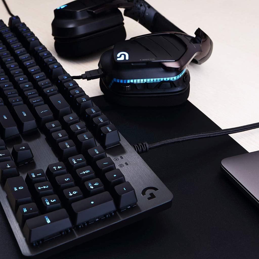 Logitech G513 Carbon LIGHTSYNC RGB Mechanical Gaming Keyboard with GX Red Switches - Linear, Black