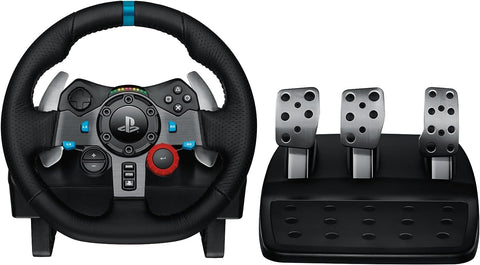 Logitech G29 Driving Force Racing Wheel and Floor Pedals, Real Force Feedback, Stainless Steel Paddle Shifters for PS5, PS4, PC, Mac - Black