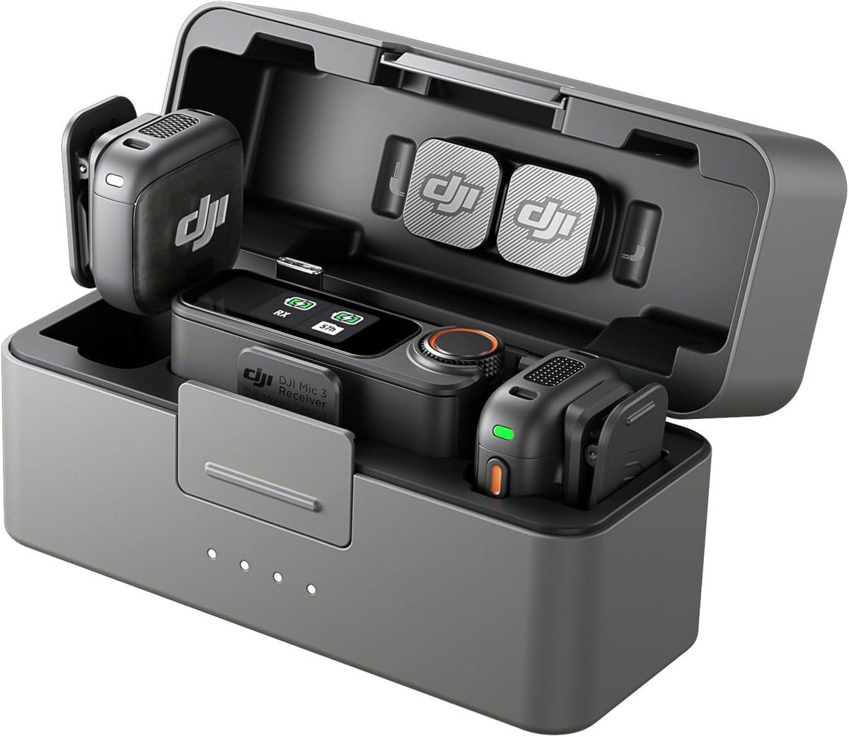 DJI Mic 3 (2 TX + 1 RX + Charging Case), Wireless Microphone for - image 1