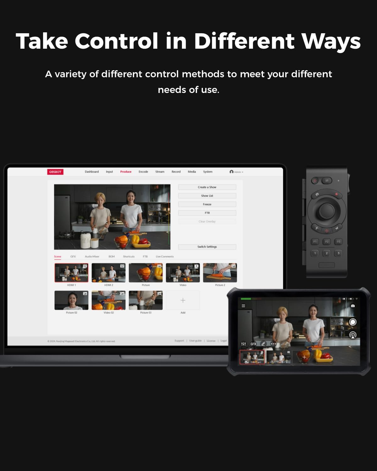 OBSBOT Talent (Streaming Box) All-in-One Multi-Cam Live Streaming & Production Studio Box