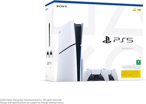 Sony PlayStation 5 Disc Slim Console + Extra Controller - UAE Version