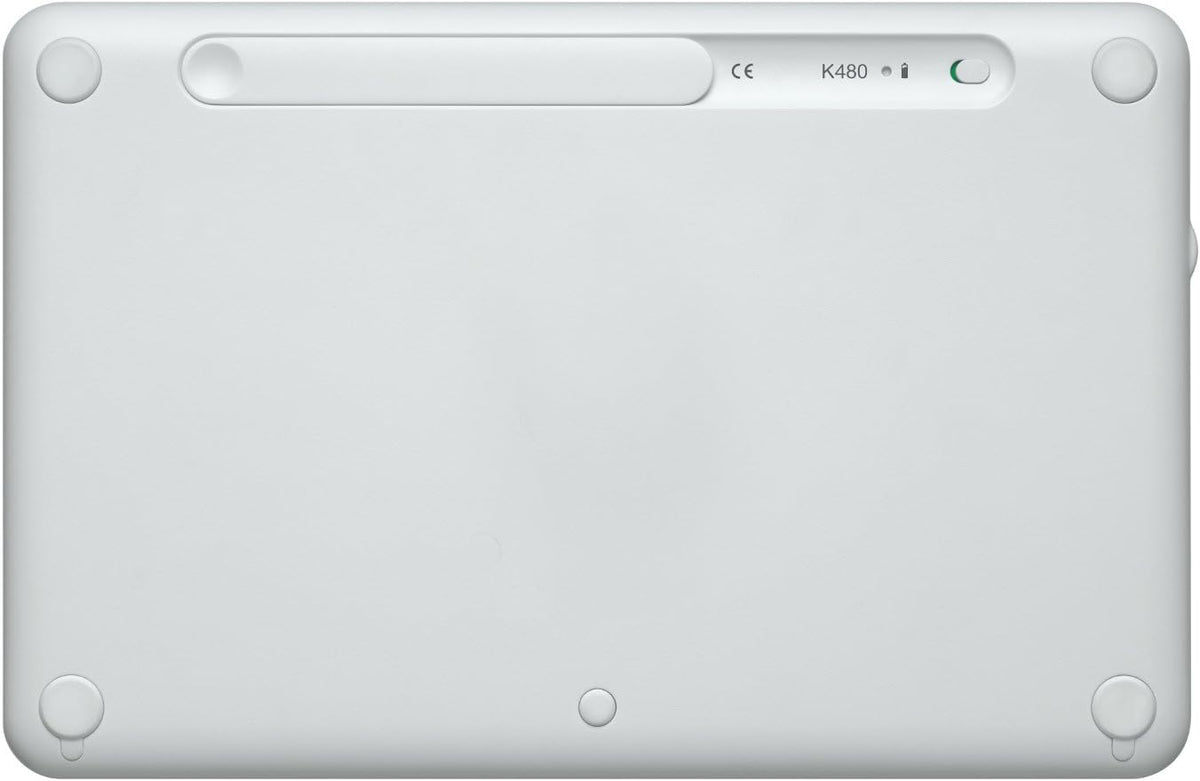 Logitech K480 Wireless Multi-Device Keyboard for Windows, Apple iOS android  PC/Mac/Laptop/Smartphone/Tablet, English Layout - White