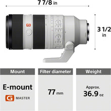 Sony FE 70 200mm F2.8 GM OSS II Full Frame Constant Aperture telephoto Zoom G Master Lens SEL70200GM2, White