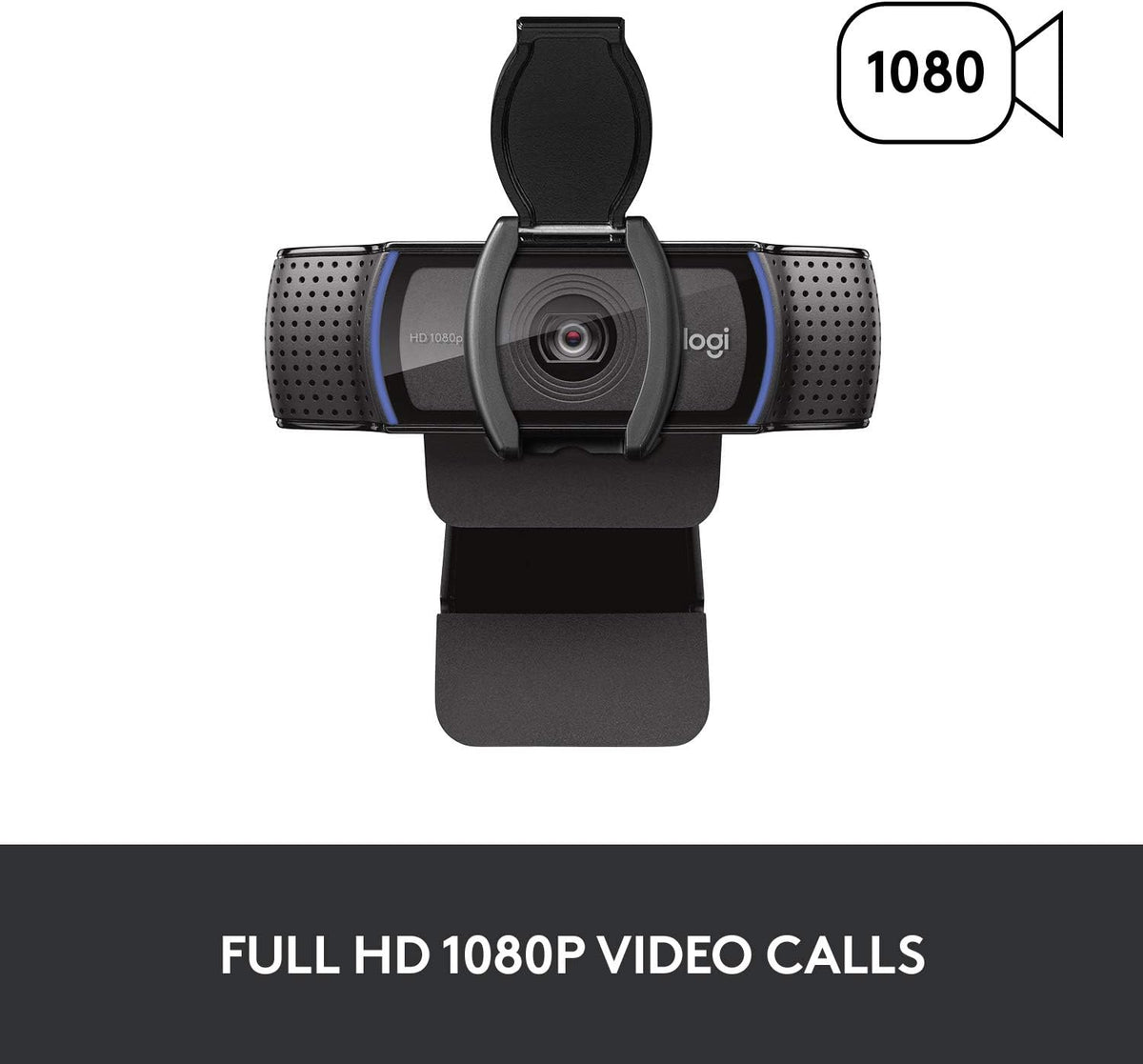 Logitech C920S HD Pro Webcam, Full HD  Clear Stereo Audio, Privacy Shutter, PC/Mac/Laptop/Tablet/XBox - Black