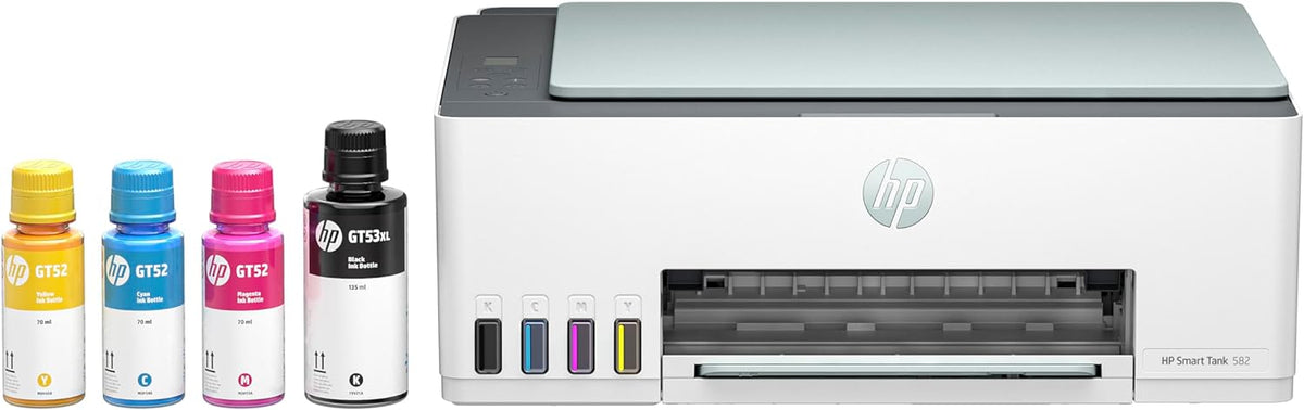HP Smart Tank 582 Wireless All-in-One Printer, Print, Scan, Copy; Up to 18,000 black or 6,000 color pages - Green [4A8D6A]