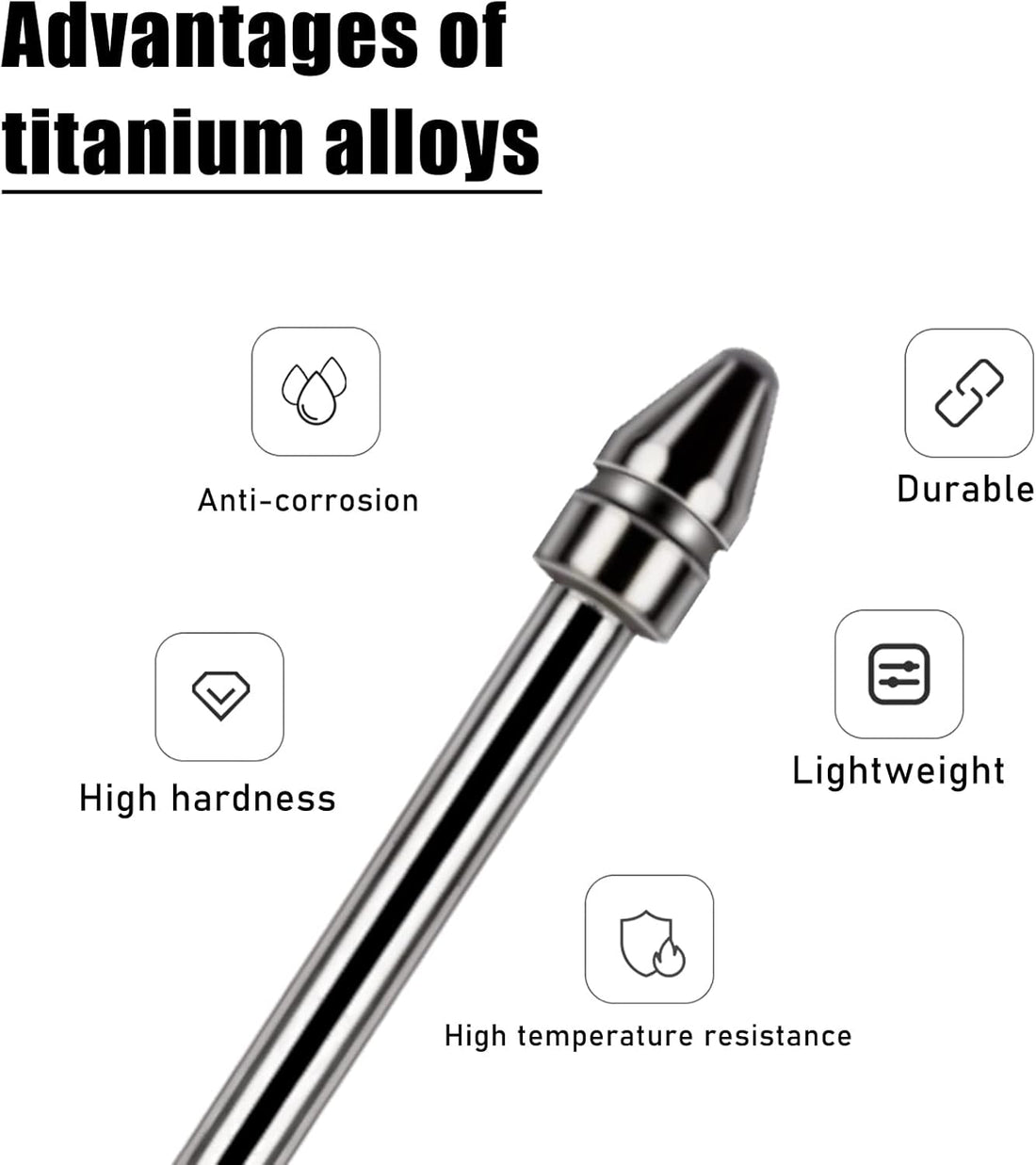 Universal Fit No Worn Out Fine Titanium Alloy Fine Pencil Nibs Compatible with BOOX Pen 2 Pro,iReader,IFLYTEK,Lamy AL-Star Digital Pen
