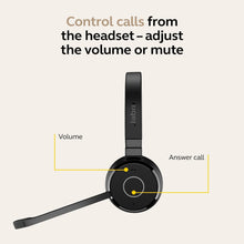 Jabra Evolve 65 TE (Third Edition) Wireless Dual-Ear Headphones - Noise-Canceling Mic, 16 hrs Battery Life, Dual Connectivity, MS Teams Certified, Supports Other Platforms, Black
