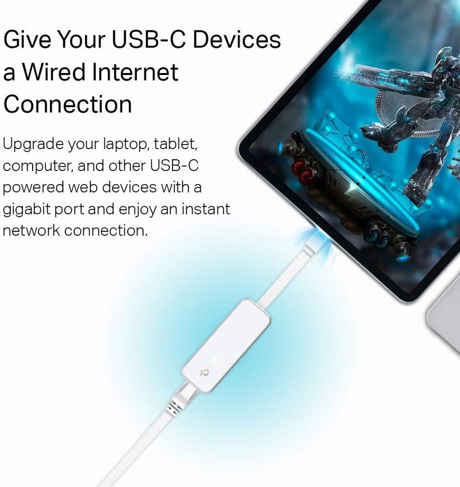 TP-Link USB C To Ethernet Adapter(UE300C), RJ45 To USB C