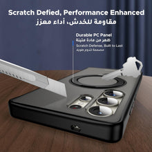 UGREEN Samsung Galaxy S25 Ultra Case MagSafe Cover, [Innovative 360° Ring Stand], [No Yellowing with iCrystal Tech], [MIL-Grade Protection], Magnetic Protective Slim Case, Black Frame with Matte Back