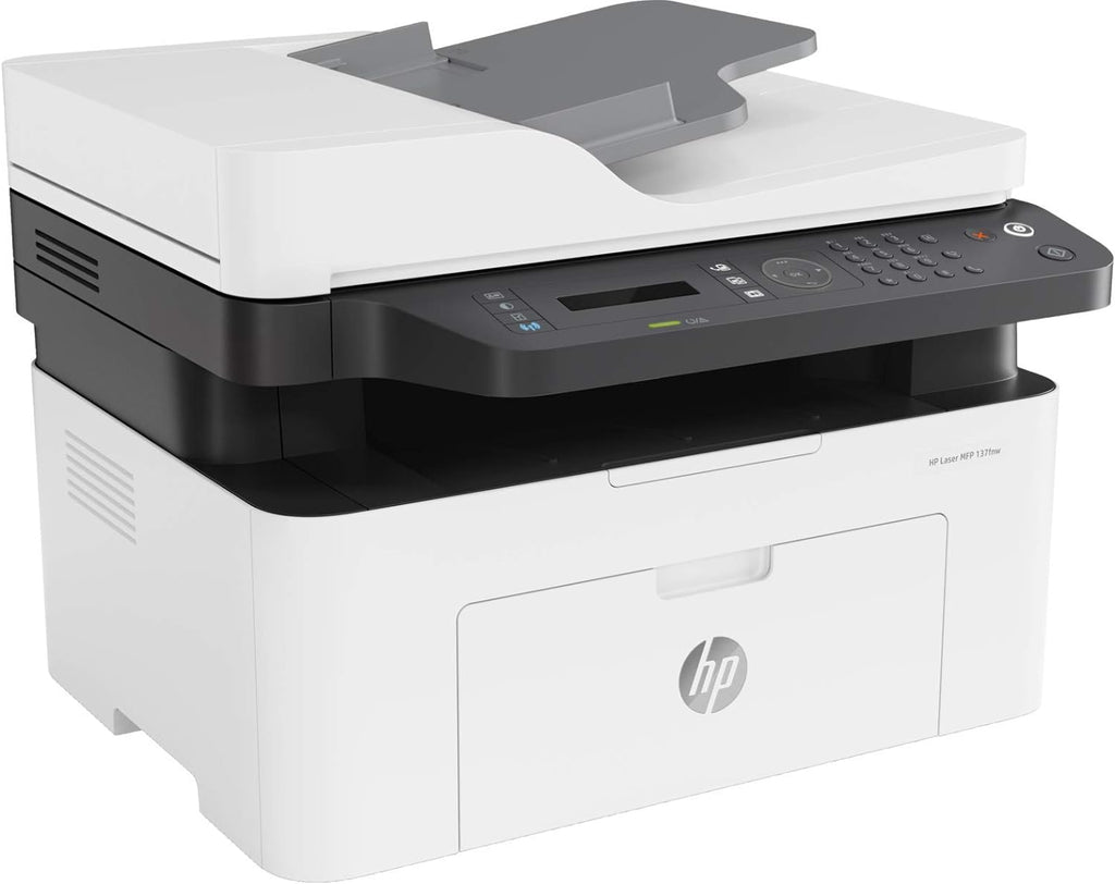 HP Laser MFP 137fnw Printer - Print, Copy, Scan, Fax - Black and white, Printer for Small Medium Business [4ZB84A]