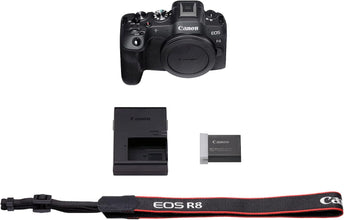 Canon EOS R8|24.2MP Full-Frame Mirrorless Camera|Body Only|Upto 40fps Continuously|Dual Pixel CMOS AF II|4K upto 60p|Vari-angle Screen|Bluetooth & WiFi