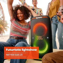 JBL Party Box Club 120 | Powerful Sound & Lightshow | Up to 12 Hours Playtime | AI Sound Boost | Multi-speaker connection by Auracast | Dual Mic & Guitar Inputs | JBLPBCLUB120SWUK, White