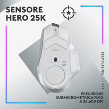 Logitech G502 X PLUS LIGHTSPEED Wireless RGB Gaming Mouse - , HERO 25K sensor, compatible PC macOS/Windows White