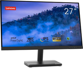 Lenovo L27e-30 27-Inch IPS FullHD 75Hz Monitor 3 side edgeless With HDMI,VGA Black-66BEKAC2UK
