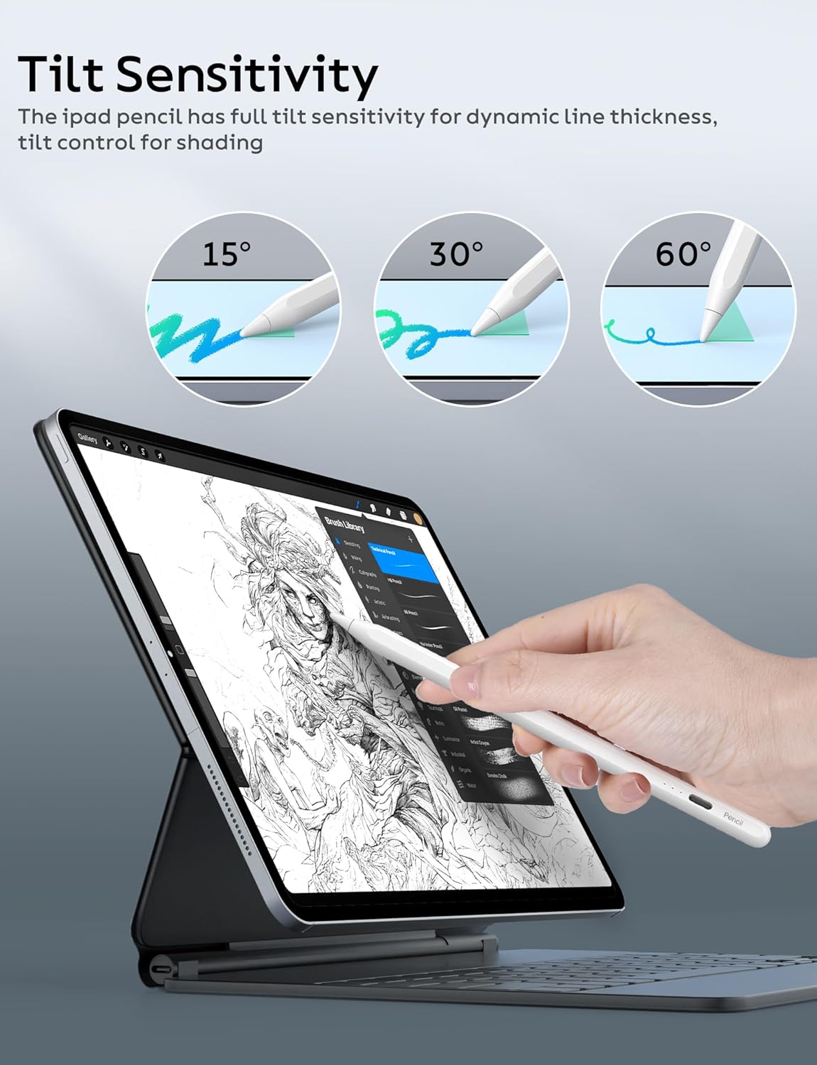 iPad Pencil 9th&10th Generation, 10 Mins Fast Charge Stylus Pen for Apple Pencil 1st/2nd iPad 6/7/8/9/10, iPad Pro 11" and 12.9", iPad Air 3/4/5, iPad mini 5/6 with Palm Rejection, Tilt Sensitivity