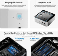 Beelink GTi12 Mini Gaming PC, intel i9 12900.H 14-Core 20-Thread 5.0GHz Processor, 32G DDR5 RAM 1T SSD, 4K@144Hz, TB4.0/USB3.2/DP/HDMI/ 2.5G LAN/WiFi6 BT5.2