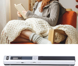 Cryfokt Portable Document Scanner, Mobile Photo Scanner for A4 Documents High Definition 900 DPI Photos Receipts PDF JPG Scanning Handheld Rechargeable Scanner for Home Office Travel
