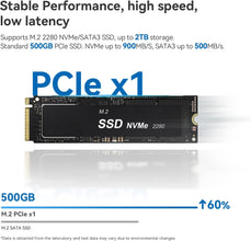 Beelink EQ12 Mini PC, Intel N100 Processor (4C/4T, Up to 3.4GHz), 16GB DDR5 RAM, 500GB NVMe SSD, Compact Desktop Computer with Triple Display Support, Dual HDMI, WiFi 6, BT 5.2