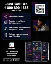 aaboRing, Health & Fitness Tracker Smart Ring, Advance Sleep Monitoring, Stress & Activity Tracking, Titanium, IP68 Waterproof (US Size No 9, Black)