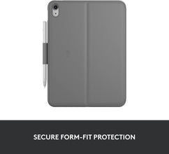 Logitech iPad (10th Generation) Keyboard Case | Slim Folio with Built-in Wireless Keyboard, Englishes QWERTY Layout, Graphite