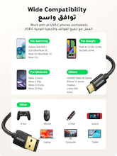 UGREEN USB C Cable, 1M 2Pack Fast Charging USB A to Type C Cable, Nylon Braided Charging USB C Cord Compatible with iPhone 16/15, Samsung, Huawei, Nintendo Switch, Xiaomi, Vivo, Oppo