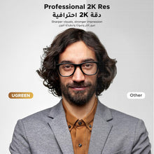 UGREEN 2K HD Webcam with Privacy Cover for PC/Laptop, Dual Mic Stereo Audio USB Web Camera 2K 30fps/1080P 60fps, Low-Light Correction 80° View, for Mac Windows YouTube, Zoom, Skype, Support Tripod