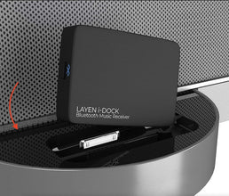 LAYEN i-DOCK - Premium 30 Pin Bluetooth Adapter | Qualcomm CSR Chipset | aptX = Superior Wireless Audio | Multi-Pair | for Bose SoundDock & Other iPod/iPhone Docks and Speakers - (Not for Cars)