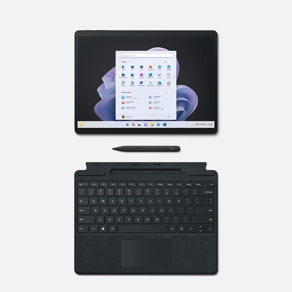 Microsoft Surface Pro 9 with 2880 X 1920 (267 PPI) PixelSense Display, Intel Core i5-1235U, Intel Integrated graphics, 8GB RAM, 256GB SSD, Windows 11 Home, Graphite - [QEZ-00025] Device Only