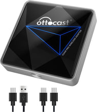 OTTOCAST Android Auto Wireless Adapter for Car - 2025 Version, Wired to Wireless Dongle, Dual-Band WiFi, Low Latency, Online Update, Plug Play for Factory OEM Wired Cars