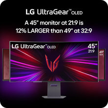 LG 45GS95QE 45-inch Ultragear OLED Curved Gaming Monitor WQHD 800R 240Hz 0.03ms DisplayHDR True Black 400 AMD FreeSync Premium Pro NVIDIA G-Sync HDMI 2.1 DisplayPort Tilt/Height/Swivel Stand Black