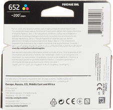 HP, 652 Ink Advantage Cartridge, Tri-Color, F6V24AE