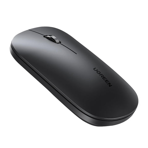 UGREEN Wireless Mouse Bluetooth 5.0 & USB Mouse 2.4G Dual Mode Silent Noiseless Slim Laptop Mice 4 Adjustable up to 4000DPI Compatible With Mackbook HP Acer Lenovo Thinkpad Dell Tablet-Black