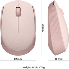 Logitech M171 Wireless Mouse for PC, Mac, Laptop, 2.4 GHz with USB Mini Receiver, Optical Tracking, 12-Months Battery Life, Ambidextrous - Rose