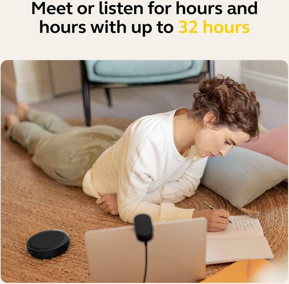 Jabra Speak2 75 Conferencing Speakerphone with Link 380 USB-A, Adapter for Unified Communications, 65mm Speaker Size, 360° Omnidirectional Microphone, IP64 Water and Dust Protection, Black | 2775-419