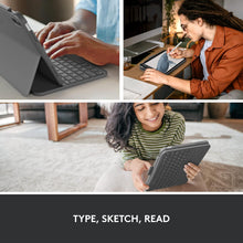 Logitech iPad (10th Generation) Keyboard Case | Slim Folio with Built-in Wireless Keyboard, Englishes QWERTY Layout, Graphite