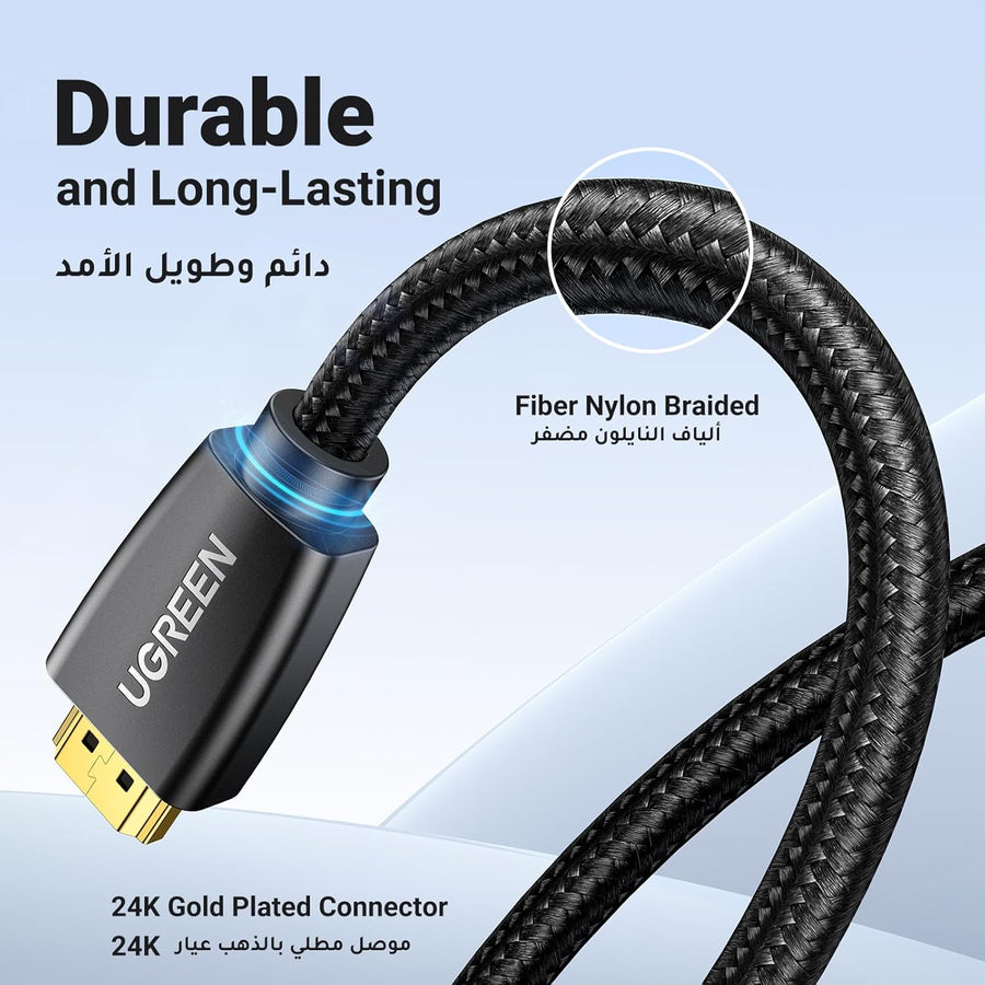 UGREEN HDMI Cable 4K 10M HDMI 2.0 18Gbps High-Speed 4K@60Hz Video Wire Ultra HD 3D 4K Cord Braided Compatible