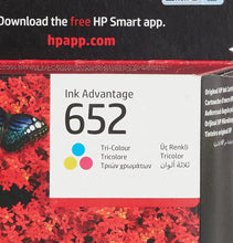 HP, 652 Ink Advantage Cartridge, Tri-Color, F6V24AE