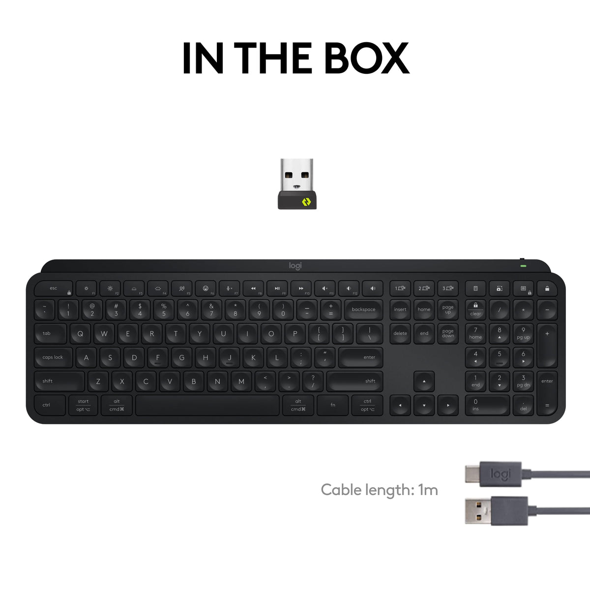 Logitech MX Keys S Wireless Keyboard, Low Profile, Fluid Precise Quiet Typing, Programmable Keys, Backlighting, Bluetooth, USB C Rechargeable, for Windows PC, Linux, Chrome, Mac - Graphite, INT Layout