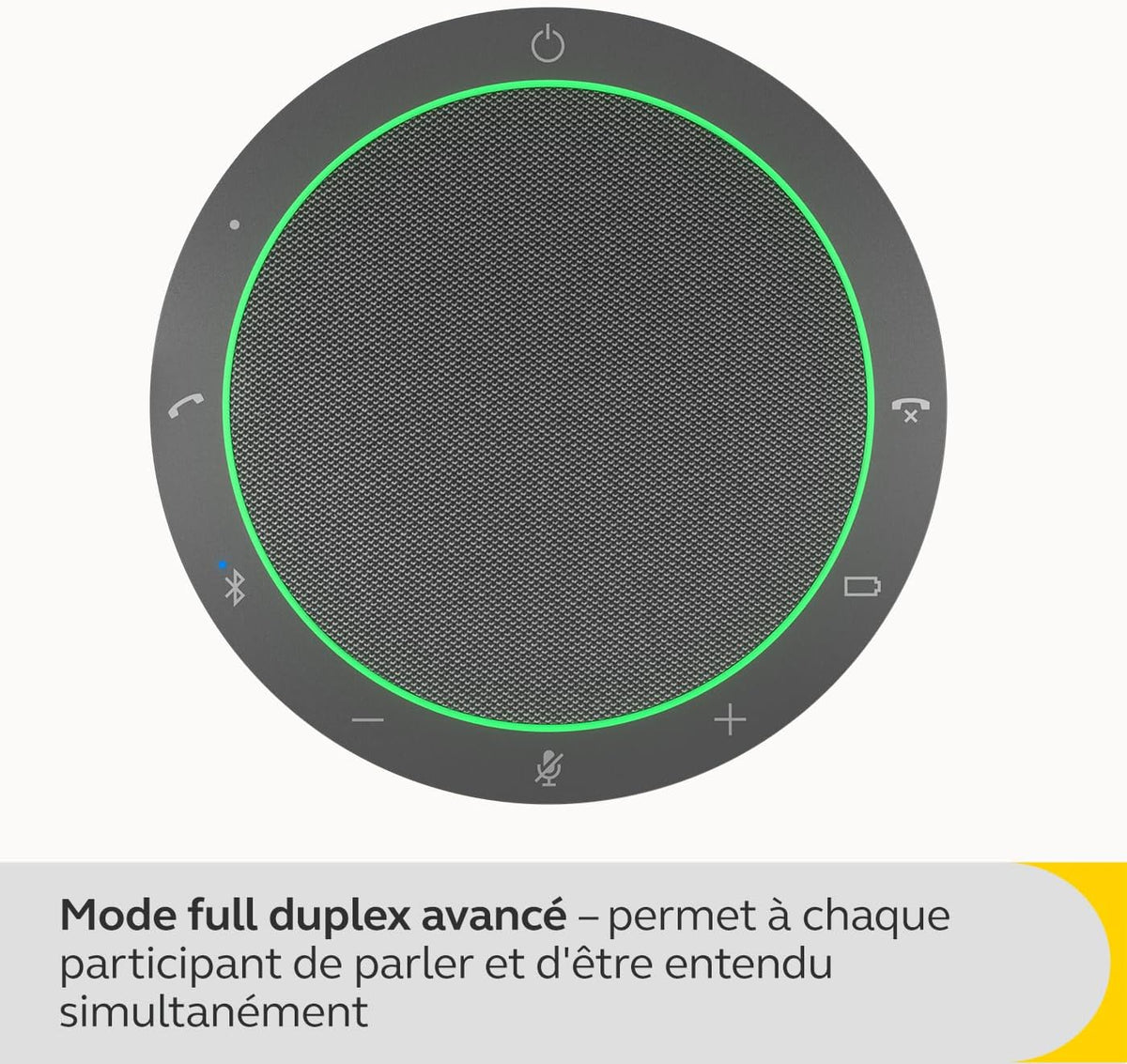 Jabra Speak2 55 Wireless Bluetooth Speakerphone with 4 Noise-cancelling Mics, Full-range 50mm Speaker, Wideband Audio, Compact and portable - Certified for Zoom and Google Meet - Dark Grey