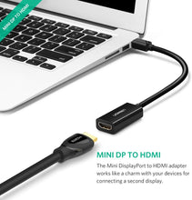 UGREEN Mini DisplayPort to HDMI Adapter Male to Female Thunderbolt 2.0 to HDMI Adapter Compatible for Apple MacBook Pro MacBook Air, Microsoft Surface Pro 4 3, Google Chromebook - Black