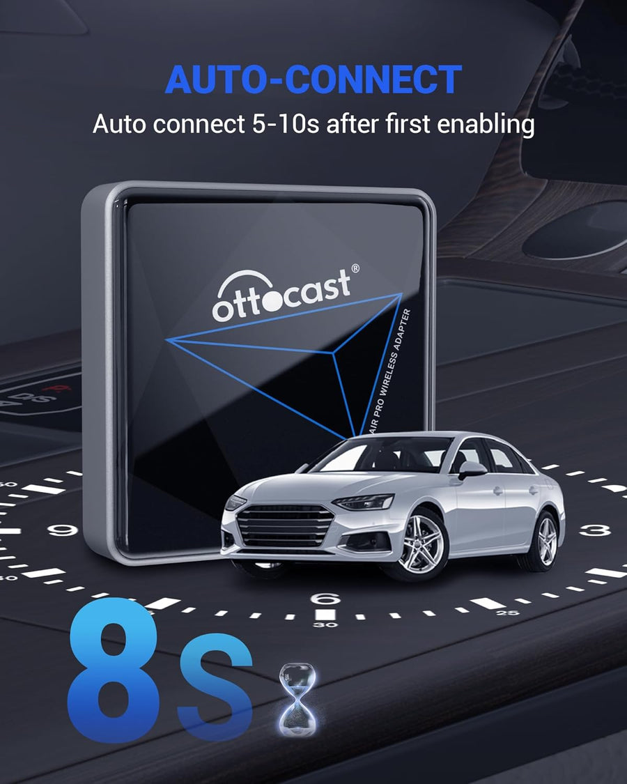 OTTOCAST Android Auto Wireless Adapter for Car - 2025 Version