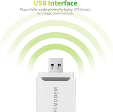 Eacam 4G LTE WiFi Modem 150Mbps Portable WiFi USB WiFi Dongle with WiFi Hotspot for Europea Asia and Africa Region(White)