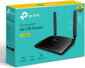 TP-Link TL-MR6400 N300Mbps WiFi 4G Router, 4G Cat4 LTE Network, External Antenna, Ethernet Port, 4G Router with Sim Slot, Sim Card Router, Parental Control, TP-Link WiFi Router, Plug and Play