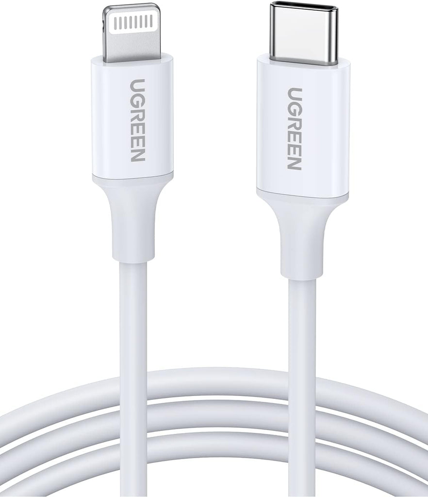 UGREEN iPhone Charger Cable 1M, [MFi Certified] USB C to Lightning Cable Fast Charging Power Delivery PD 20W Charging for iPhone 14/14 Pro/Plus/ Pro Max, 8-13 All Series, iPad-White