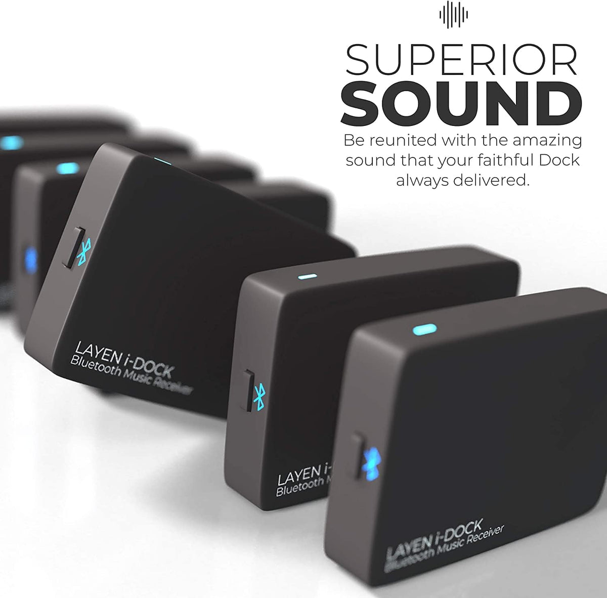 LAYEN i-DOCK - Premium 30 Pin Bluetooth Adapter | Qualcomm CSR Chipset | aptX = Superior Wireless Audio | Multi-Pair | for Bose SoundDock & Other iPod/iPhone Docks and Speakers - (Not for Cars)
