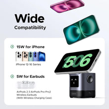 UGREEN 15W Uno Wireless Charger, Qi2 Certified MagSafe Charging, Fast Magnetic Phone Stand, 2-in-1 Foldable Wireless Charger Station Compatible with iPhone 16/15/14/13/12 Series, AirPods 4/3/2/Pro 2
